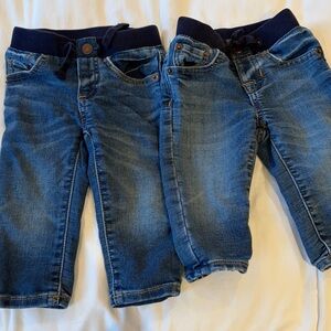 Bundle of Gap My First Easy Slim Jeans 3-6mo and 6-12 mo